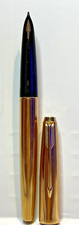 Vintage Parker 61 Rolled Gold 12k 1/10 Fountain Pen 14k Gold Hooded Nib
