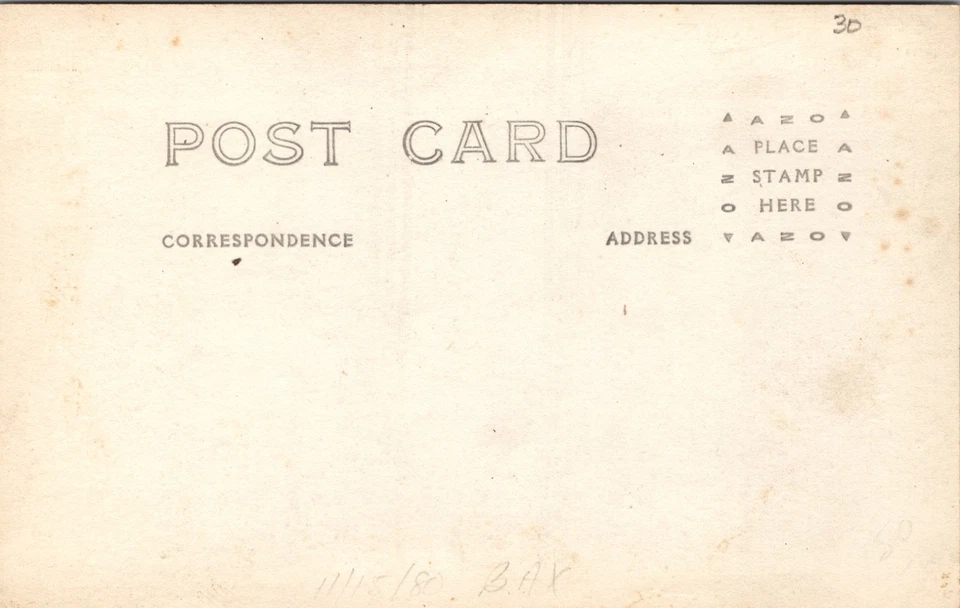 RPPC Motocicleta de Colección con Sidecar Foto Real Postal Principios de 1900 AZO Atrás Foto 2 de 2