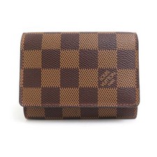 Auth LOUIS VUITTON Damier Ebene Card Case Holder Brown N62920 - e60218g