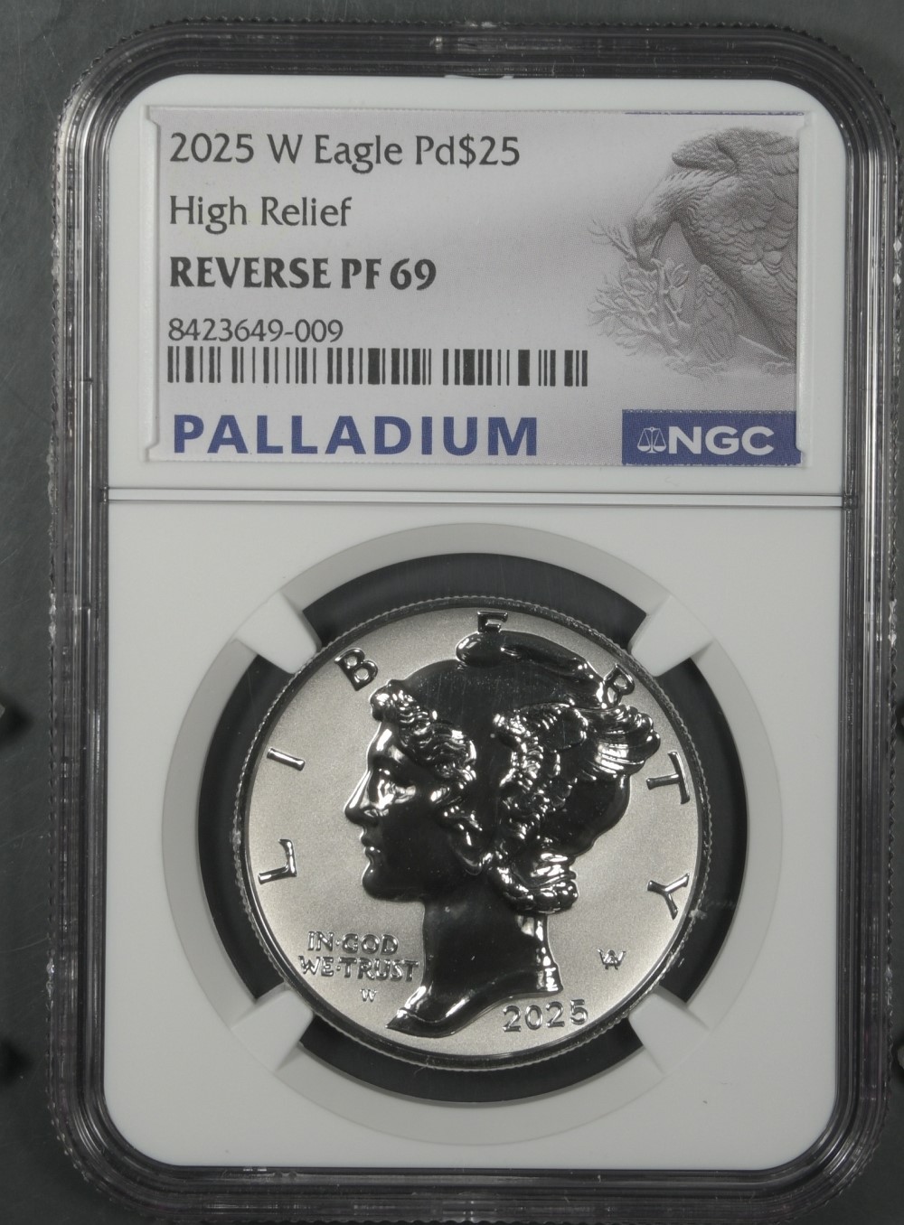 2025-W NGC PF69 $25 PALLADIUM EAGLE REVERSE PROOF HIGH RELIEF 1oz +OGP/COA/CAP