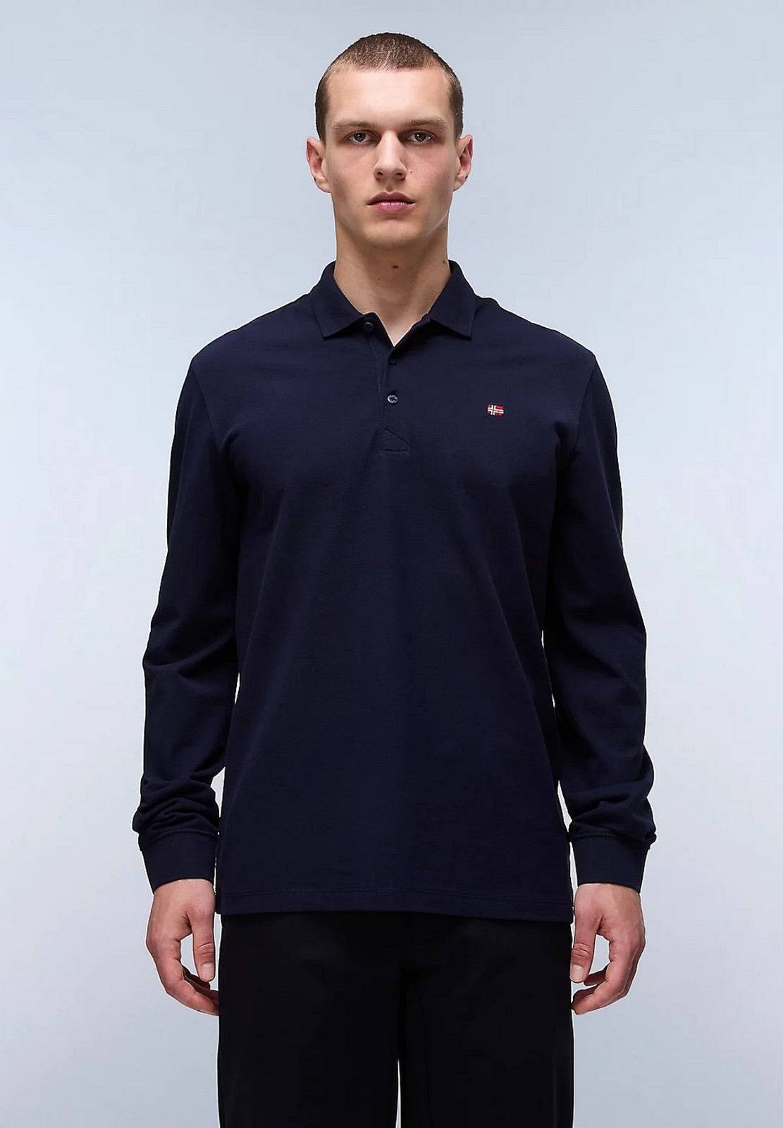 Напапиджри, Поло для мужчин, Иалис Блю - Талья и Аббильяменто Уомо, Поло Манише Лунге