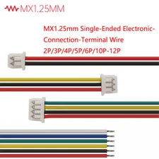 MX1.25mm Single-Ended Electronic-Connection-Terminal Wire 2P/3P/4P/5P/6P/10P-12P