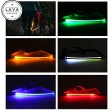 4FT RECHARGEABLE LED Light-up Glow Leash Dog Pet Night Safety Flash Lead USB