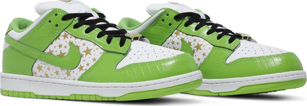 Supreme × Nike SB Dunk Low green Nike SB Dunk Low Supreme Stars Mean Green size 8 | eBay