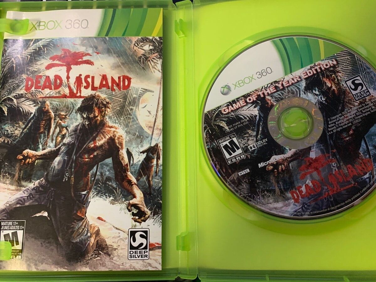 XBOX 360 Zombie Game Lot of 3: Dead Island, Left 4 Dead, Dead Rising