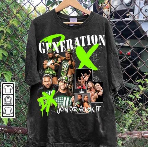 Vintage 90s Graphic Style D-Generation X TShirt, American Professional Wrestler - Afbeelding 1 van 3