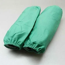 Flame Resistant Welding Sleeves 18" Green Cotton Fabric FR18E 9 oz Elastic Ends