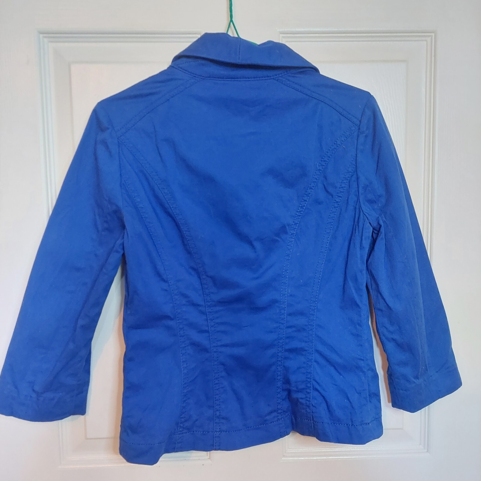 Express Cobalt Blue One Button Blazer Three Quart… - image 2