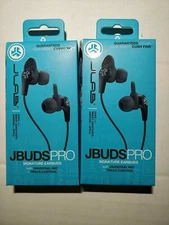 JLab JBuds Pro Signature Wired Earbud (In Ear) Headphones - Black 2box