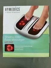 HoMedics Shiatsu Elite Foot Massager with Heat Deep Kneading Massage NEW