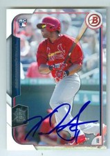 Xavier Scruggs autographed baseball card Cardinals 2015 Topps Bowman #145 Rookie