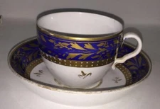Beautiful Antique Spode Hand Painted Bute Cup & Saucer C 1800