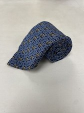 Robert Talbot Men's Blue Novelty Golf Geometric Pattern Silk Neck Tie 108