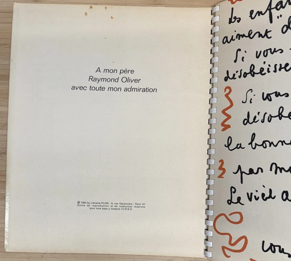 LA CUISINE EST UN JEU DENFANTS 1st Edition Michel Oliver 1963 Cookbook HC FRENCH - Image 3 of 4