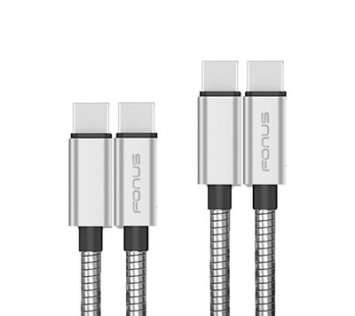 3FT AND 6FT LONG METAL PD USB-C CABLES FAST CHARGE TYPE-C TO TYPE-C for PHONES