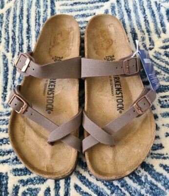 NWT Birkenstock Mayari Birko- Flor Sandals Mocha Sz 5  display picture 1