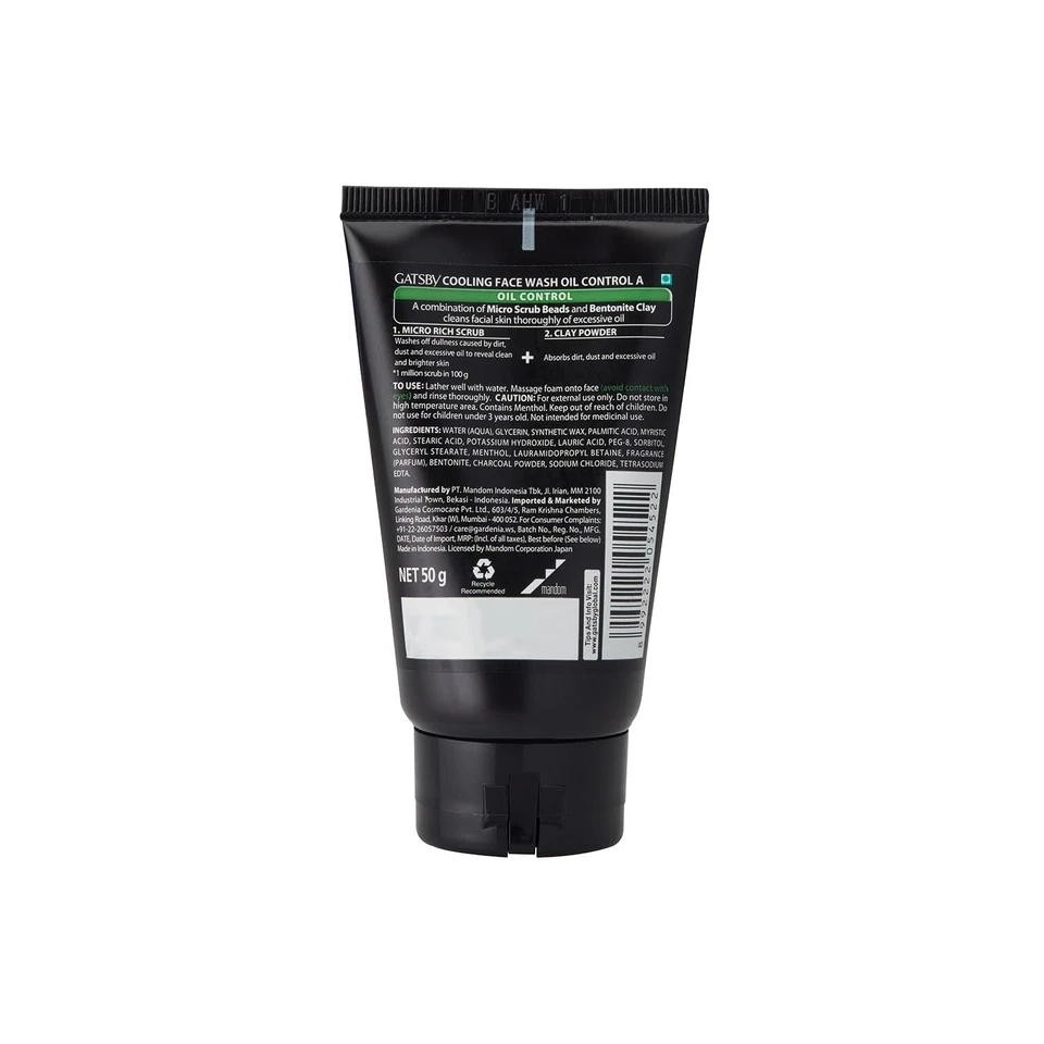 Gatsby Japan Cooling Face Wash - Oil Control, 50ml (Set of 3) - Image 2 of 4