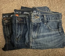 New Boys Sz 10 Jeans Bootcut Adjustable Waist set of 3 pair