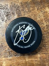 Kasperi Kapanen Signed St Louis Blues Official Game Puck JSA Coa Autographed