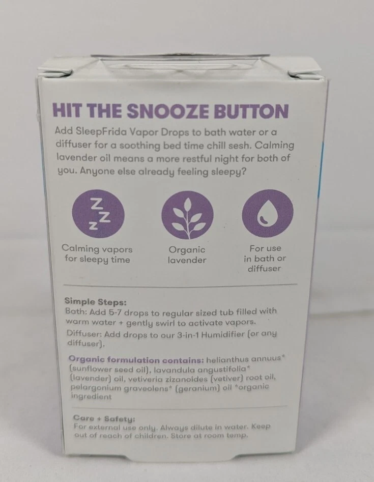 Fridababy 2 Pack Vapor Drop Organic Essential Oil For Bedtime Wind Down Lavender