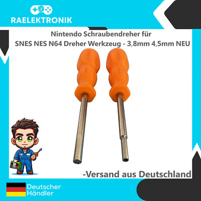 Nintendo Schraubendreher für  SNES NES N64 Dreher Werkzeug - 3,8mm 4,5mm NEU