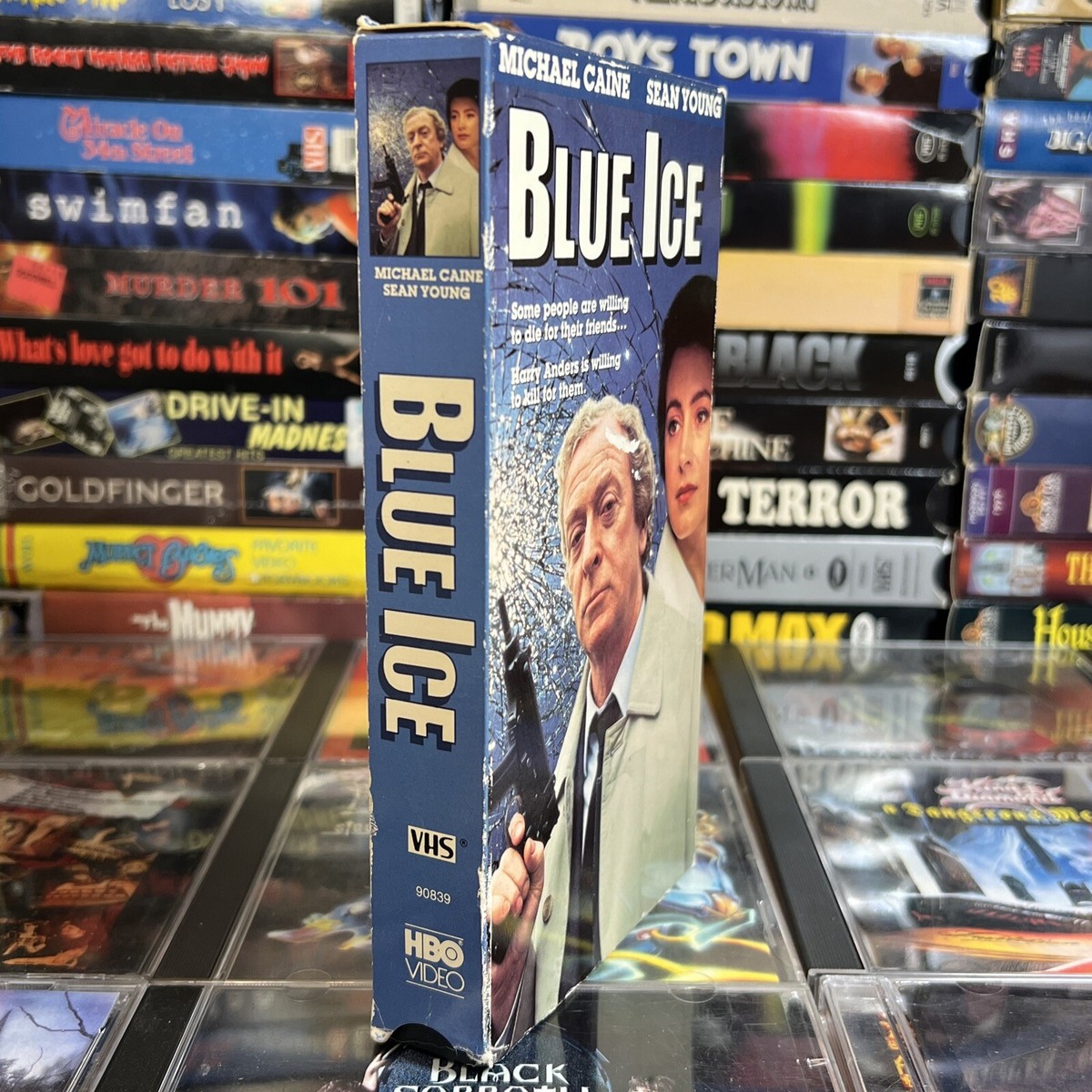 Blue Ice 1992 VHS Tested Rental Michael Caine Sean Young