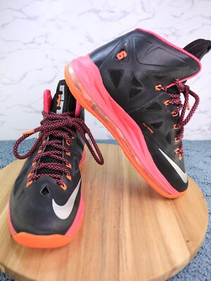 Nike Shoes 2012 LeBron 10 X Floridian  Sz 7.5 Mens Fireberry Pink Orange Black !