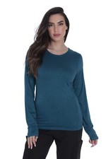 Just Love Women  s Underscrub Silky Long Sleeve T-Shirt Plain Undershirt Tee