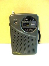 Optimus 12-201 AM/FM Portable Pocket Radio Tested Works