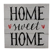 Gianna's Home Rustic Farmhouse Distressed Wood Plank Board Sign (Home Sweet 