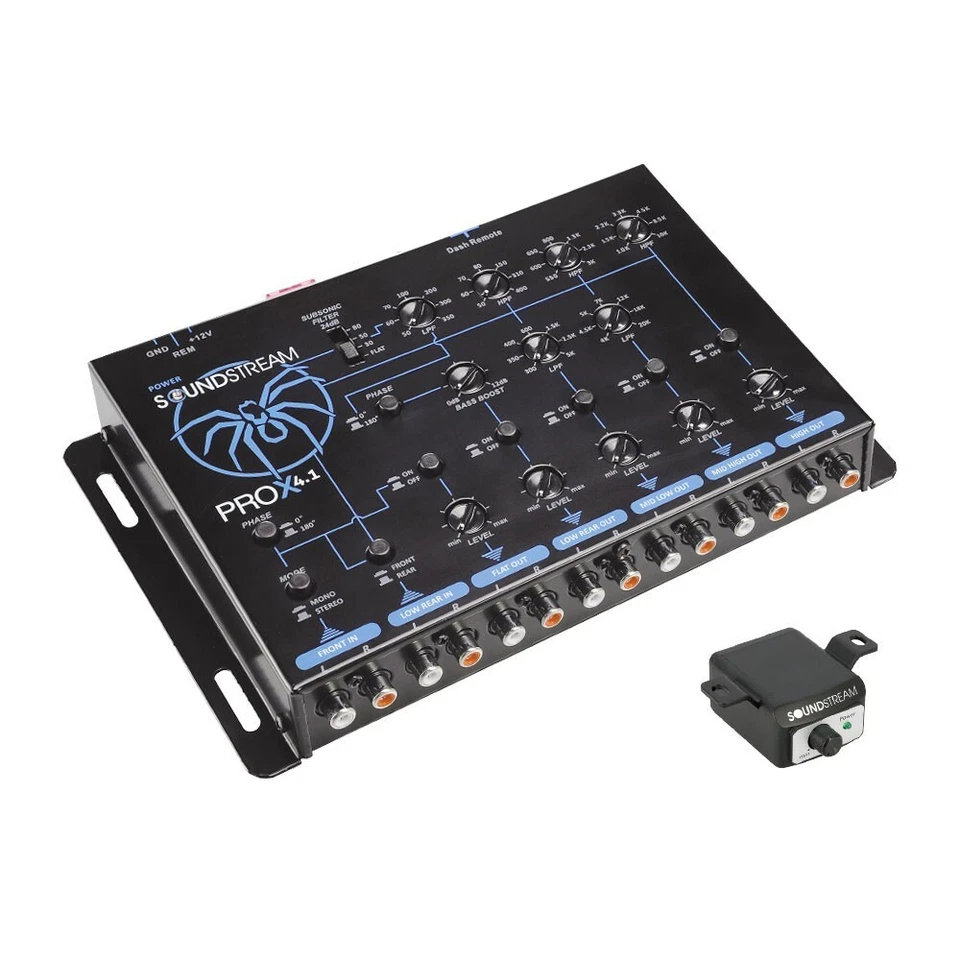Soundstream PROX4.1 4 Voie Électronique Crossover Pour Haut Spl Système W/ Basse - Photo 1/3