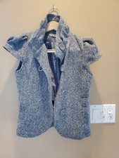 Black Gray Vest Brand Ichi Size M Cap Sleeves