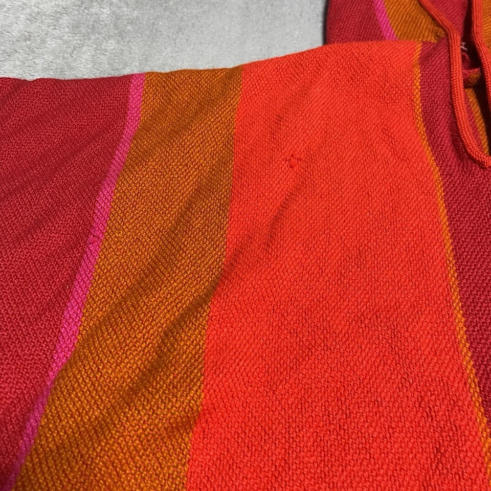 复古 70 年代 Parrot 面料 Alice Kagawa 连帽斗篷手工编织圣达菲近乎完好 — 第 4/4 张图片