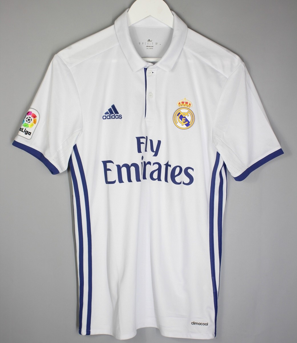REAL MADRID 2016 2017 HOME FOOTBALL SHIRT SOCCER JERSEY ADIDAS #7
