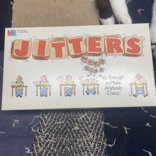 Jitters Word Game Milton Bradley Board Game 1986 VINTAGE