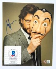 ALVARO MORTE SIGNED 8X10 PHOTO THE PROFESSOR MONEY HEIST LA CASA DE PAPEL BAS B