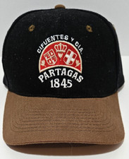 PARTAGAS 1845 Cigar Rare Vintage Snap Back Hat Black  Brown NEW and UNUSED 