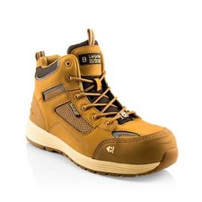 BucklBootz BAZ Safety Boots Lightweight Boots, Tradez - Tan - Black Non metallic