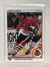 #4 Adam Creighton Chicago Blackhawks 90-91 Upper Deck Hockey Card