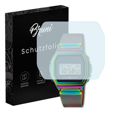 Bruni 2x Folie für Casio A1000RBW-1ER Schutzfolie Displayschutzfolie