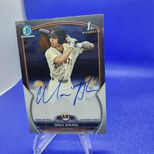 MAUI AHUNA 2023 BOWMAN CHROME DRAFT 1ST AUTOGRAPH GIANTS AUTO