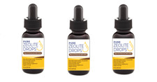 3-pak Liquified Zeolite Liquid EXTRA STRENGTH Drops 100 PURE Full Body Detox 