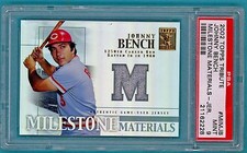 2002 Topps Tribute, Johnny Bench Game Used Jersey - #MIMJB PSA 9! Reds! POP 1!