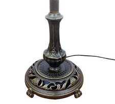 JT Tiffany Stained Glass Victorian Large Shade Floor Lamp Light — image 4