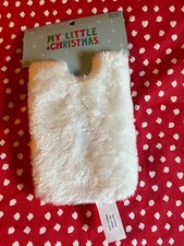 NEW MY LITTLE CHRISTMAS  WHITE FAUX FUR 12" CHRISTMAS TREE SKIRT  572702