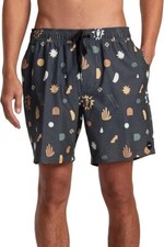RVCA ATLAS Men's Elastic Waist Boardshorts - PTK - Medium - NWT