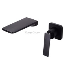 Bathroom Split Two Hole Tap Waterfall Wash Basin Tub Filler Mixer Faucet SOLID
