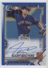 2021 Bowman Chrome Prospect Blue Refractor 136/150 Anthony Walters Auto 0hw6