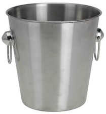 Metal Ice Bucket Brushed Stainless Steel 5L Wine Cooler Champagne Cooler 22cm