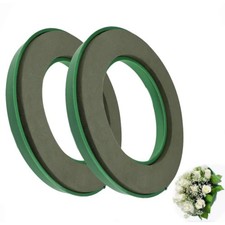 Set of 2 12 Inch Foam Wreath Rings with Plastic Backing for DIY Floral Projects